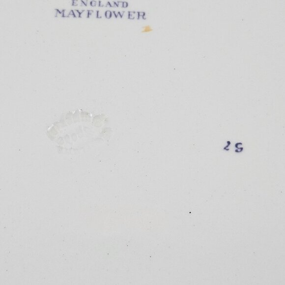 Copeland Spode Mayflower Dinner Plate Floral Lavender Border Vintage England - Picture 10 of 10